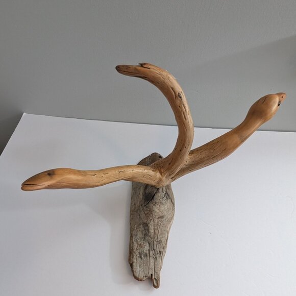 Driftwood Sculpture Real Wood Duck Finished By Noble A Needham 1989 Hand carved - Picture 11 of 11